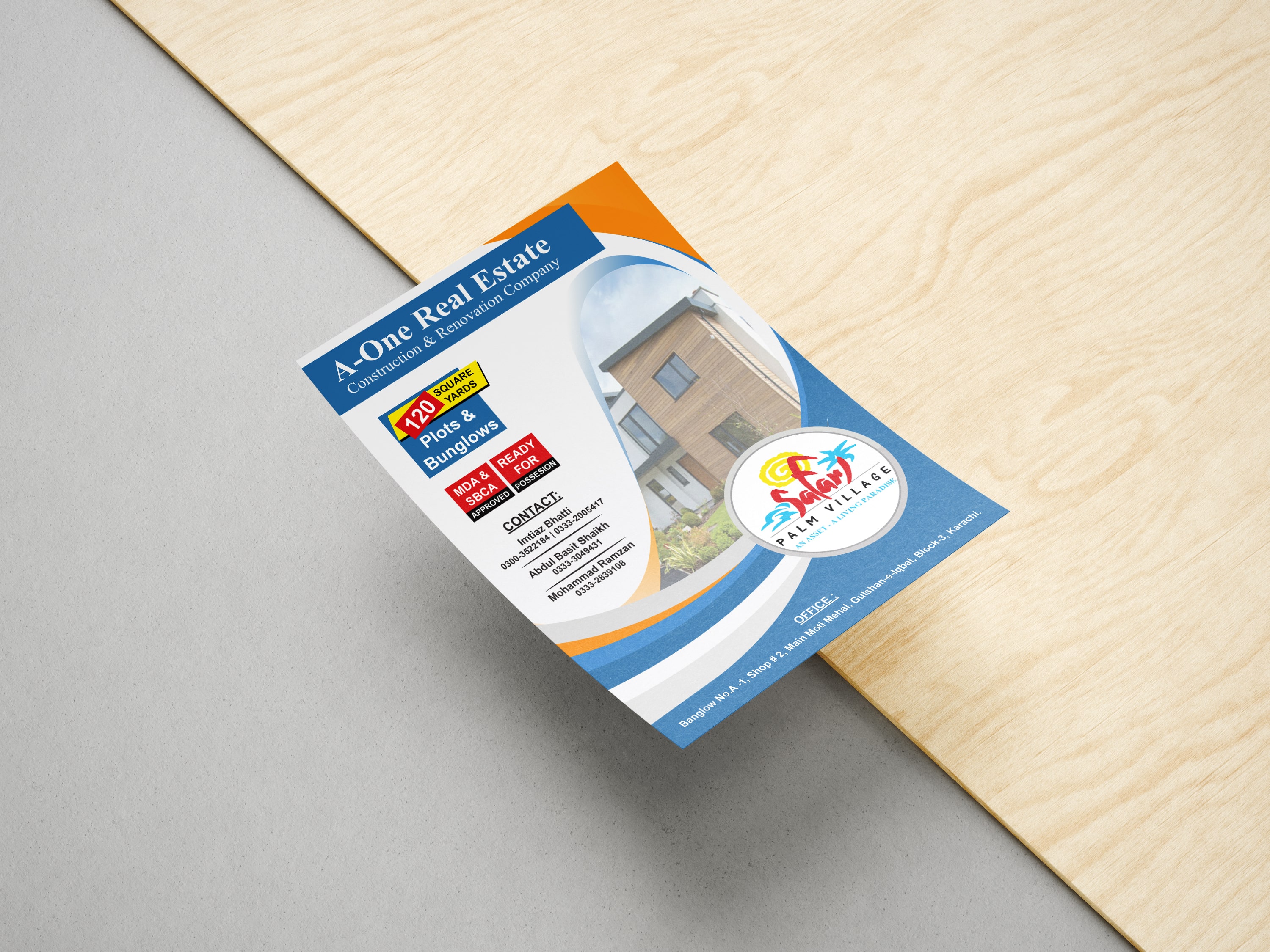 A5 modern flyer design Glasgow, Uk marketing